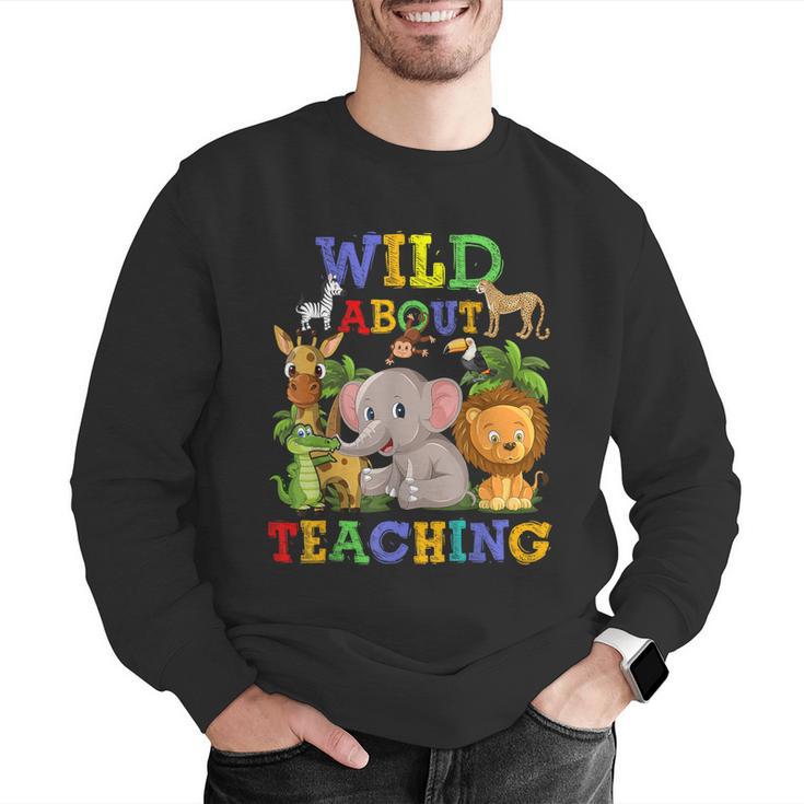 Wild About Teaching Safari Jungle School Teacher Men Graphic Sweatshirt, funny gift Wild About Teaching Safari Jungle School Teacher Men Graphic Sweatshirt, funny gift