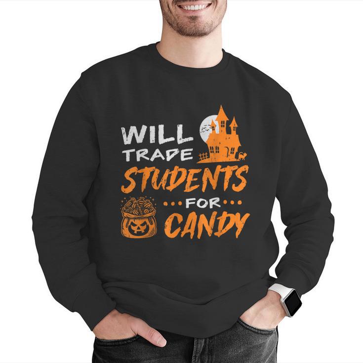 Will Trade Students For Candy Halloween Costume Teacher Men Graphic Sweatshirt, funny gift