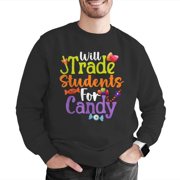 Will Trade Students For Candy Teacher Halloween Costume Men Graphic Sweatshirt, funny gift