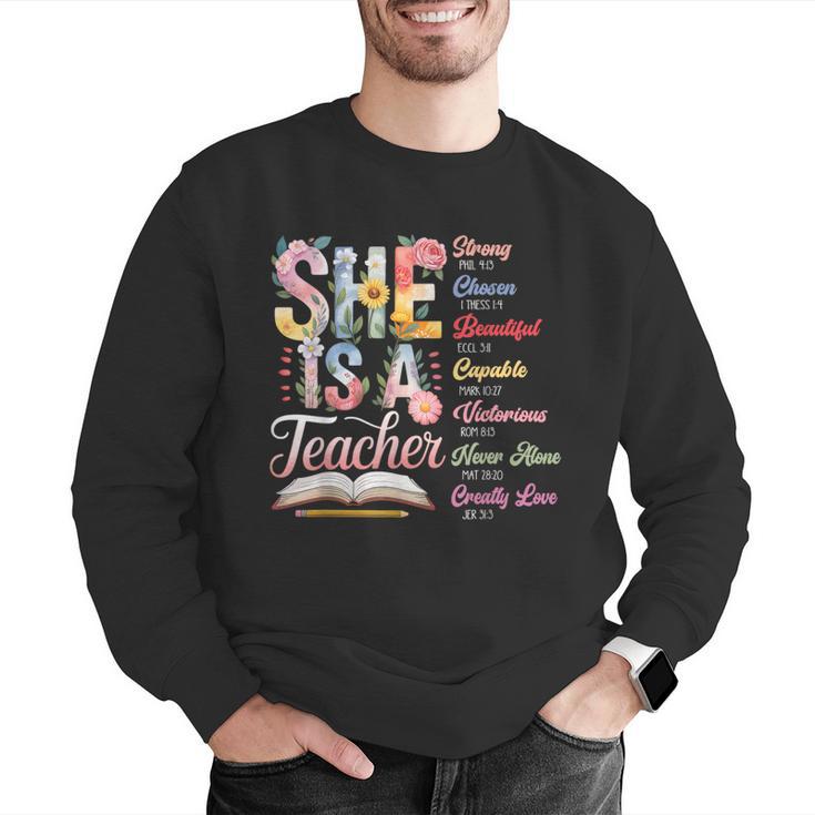 Women Bible Verse Christian Teacher God Says Back To School Men Graphic Sweatshirt, funny gift Women Bible Verse Christian Teacher God Says Back To School Men Graphic Sweatshirt, funny gift