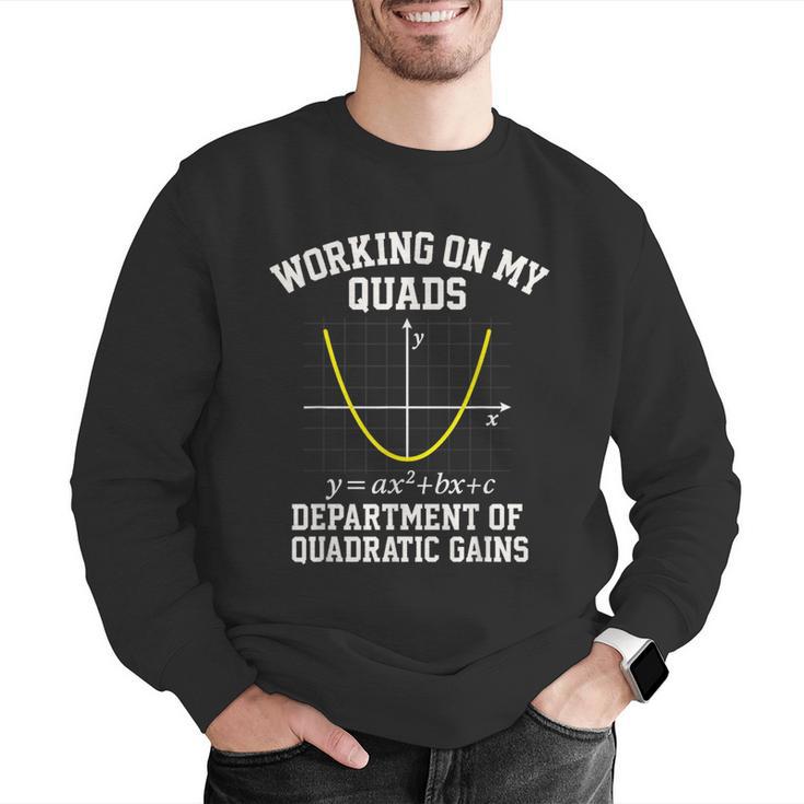 Working On My Quads Algebra Math Gym Teacher Men Graphic Sweatshirt, funny gift