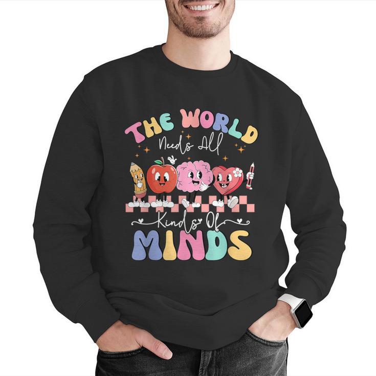 The World Needs All Kinds Of Minds Special Education Teacher Men Graphic Sweatshirt, funny gift The World Needs All Kinds Of Minds Special Education Teacher Men Graphic Sweatshirt, funny gift