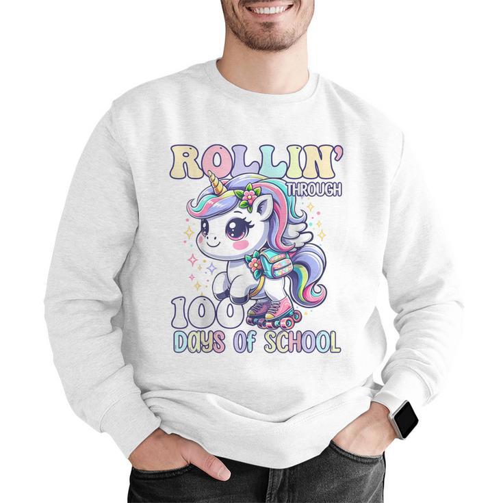 100 Days Of School Girls Teacher 100th Day Unicorn Outfit Men Graphic Sweatshirt, funny gift 100 Days Of School Girls Teacher 100th Day Unicorn Outfit Men Graphic Sweatshirt, funny gift