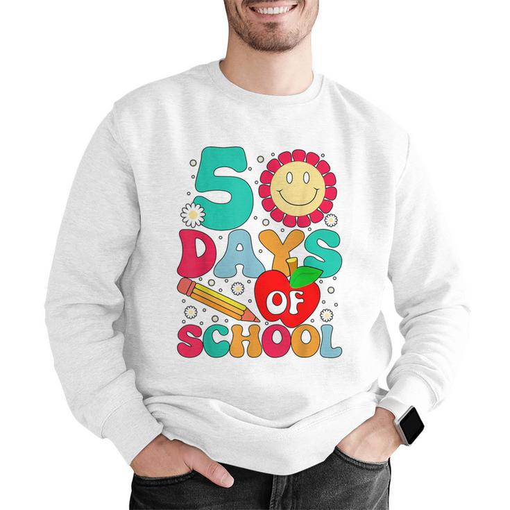 50 Days Of School Teacher Happy 50th Day Of School Kids Men Graphic Sweatshirt, funny gift 50 Days Of School Teacher Happy 50th Day Of School Kids Men Graphic Sweatshirt, funny gift