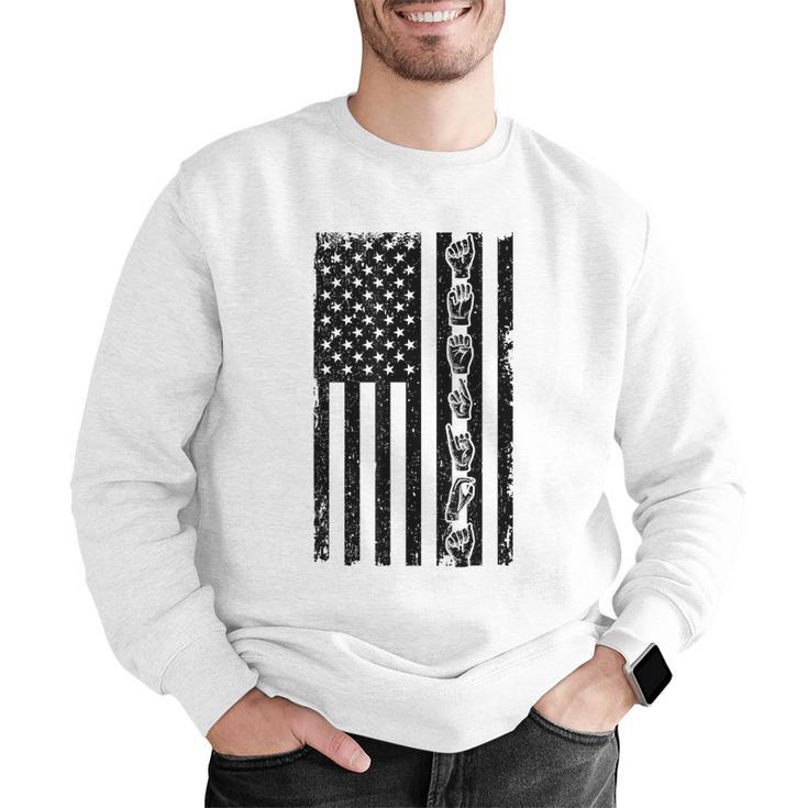 ASL Flag Sign Language Deaf ASL Teacher For Men Women Men Graphic Sweatshirt, funny gift ASL Flag Sign Language Deaf ASL Teacher For Men Women Men Graphic Sweatshirt, funny gift