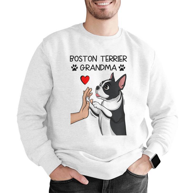 Boston Terrier Grandma Mother's Day Dog Mom Men Graphic Sweatshirt, Boston Terrier Mom Sweatshirts, funny gift
