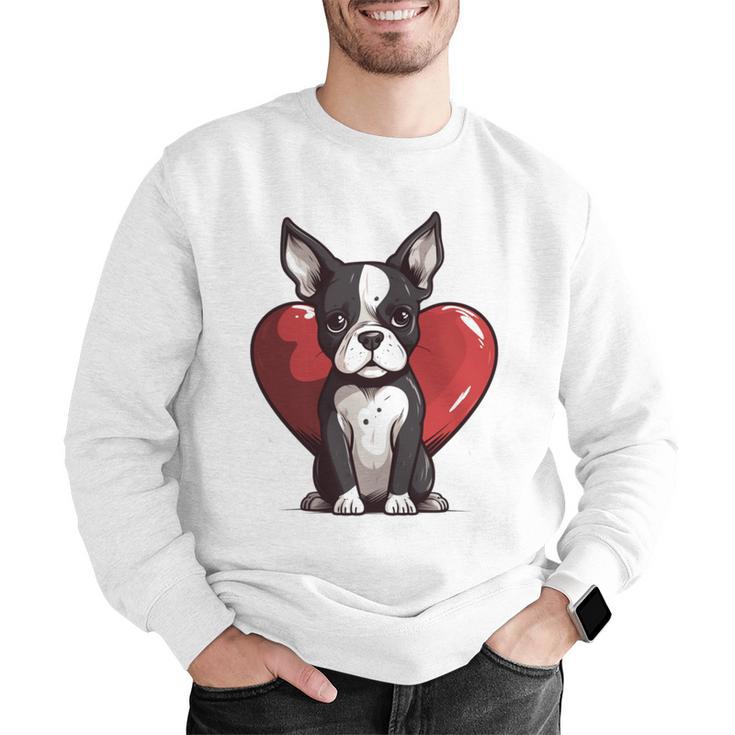 Boston Terrier Mom Dad Bostie Dog Lover Valentines Day Men Graphic Sweatshirt, Boston Terrier Mom Sweatshirts, Boston Terrier Dad Sweatshirts, funny gift