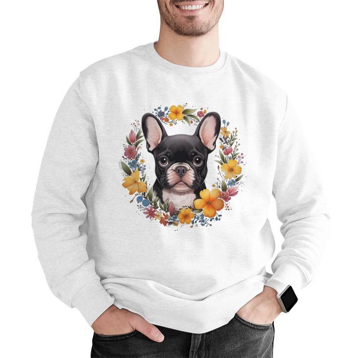 Boston Terrier Mom Floral Bostie Dog Lover Flowers Cute Men Graphic Sweatshirt, Boston Terrier Mom Sweatshirts, funny gift