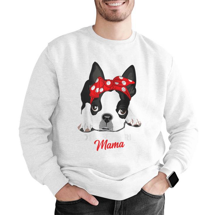 Boston Terrier Mum Dog Woman Idea Men Graphic Sweatshirt, funny gift