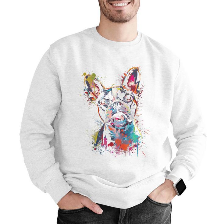 Boston Terrier Splash Men Graphic Sweatshirt, funny gift