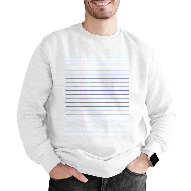Colleged Ruled Paper Lined Writer Student Professor Teacher Men Graphic Sweatshirt, funny gift Colleged Ruled Paper Lined Writer Student Professor Teacher Men Graphic Sweatshirt, funny gift