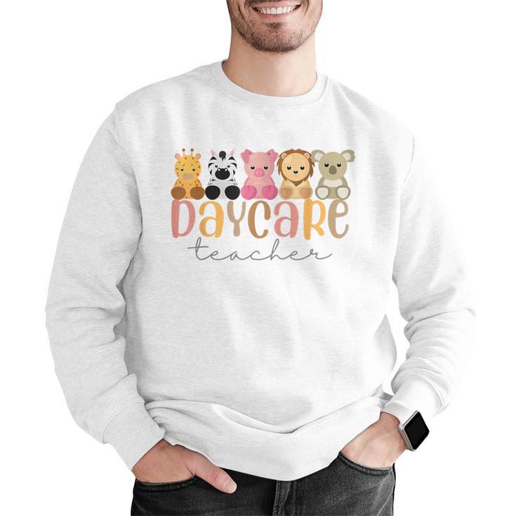 Daycare Teacher Animals Daycare Provider Back To School Men Graphic Sweatshirt, funny gift