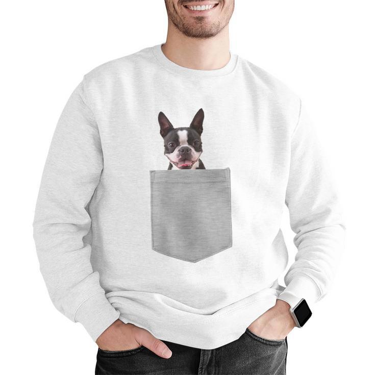 Dog In Your Pocket Boston Terrier For Men Women Girls Kids Men Graphic Sweatshirt, funny gift