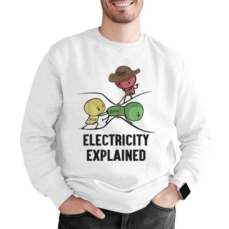 Electricity Explained Physics Nerd I Teacher School Men Graphic Sweatshirt, funny gift Electricity Explained Physics Nerd I Teacher School Men Graphic Sweatshirt, funny gift