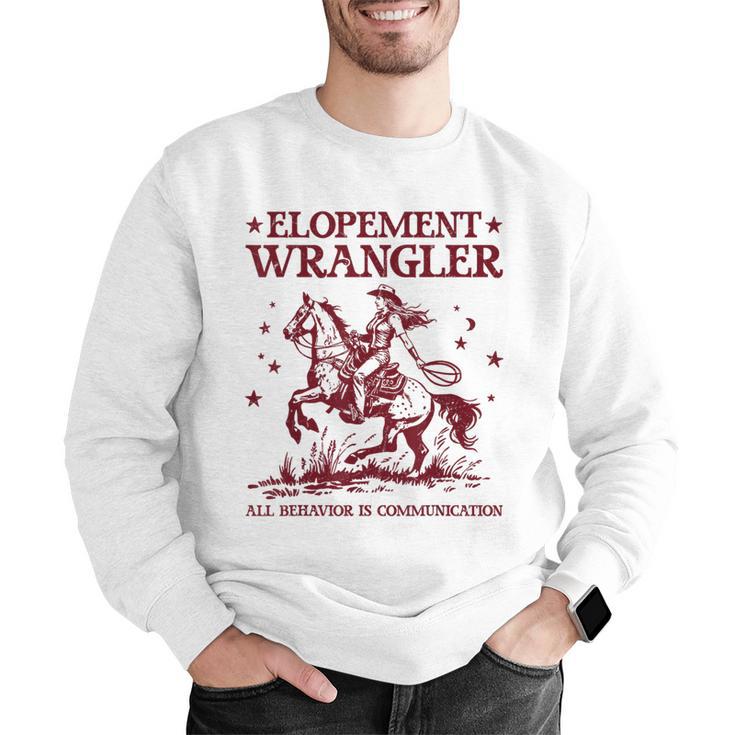 Elopement Wrangler Teacher ABA Behavior Support Cowboy Men Graphic Sweatshirt, funny gift