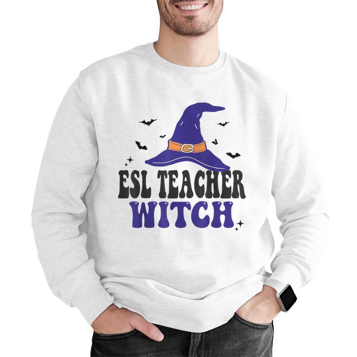 ESL Teacher Witch Halloween Matching Group Costume Men Graphic Sweatshirt, Esl Teacher Sweatshirts, funny gift ESL Teacher Witch Halloween Matching Group Costume Men Graphic Sweatshirt, Esl Teacher Sweatshirts, funny gift