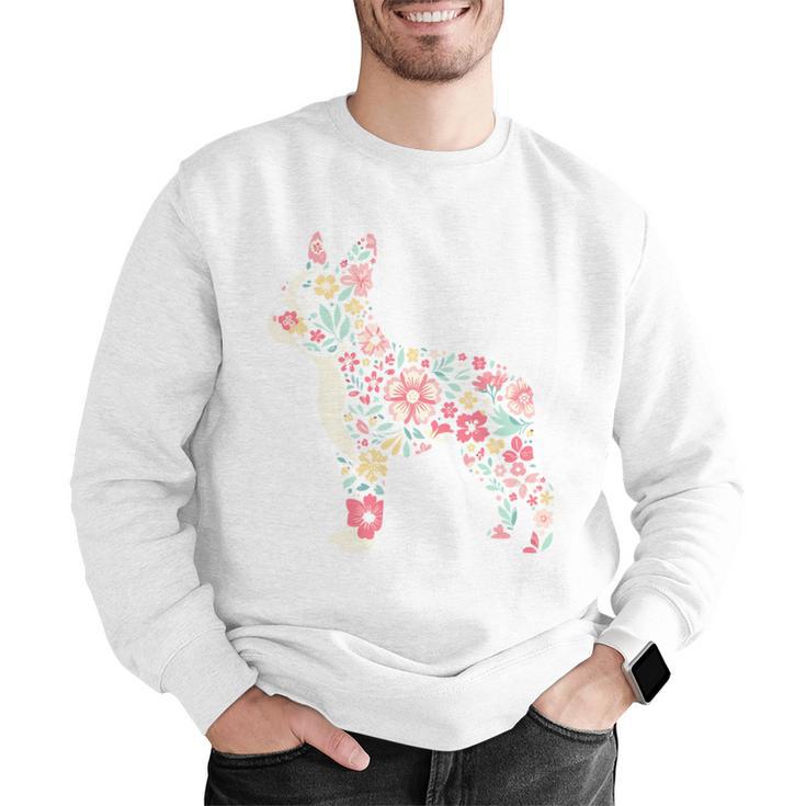 Floral FLower Boston Terrier Mom Grandma Men Graphic Sweatshirt, Boston Terrier Mom Sweatshirts, funny gift