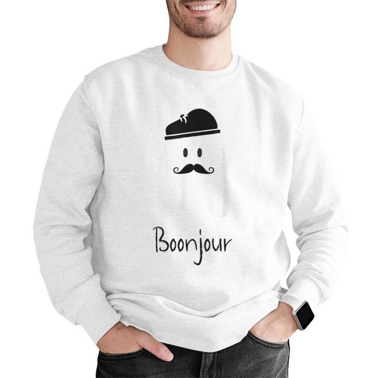 French Teacher Halloween Bonjour Ghost Men Graphic Sweatshirt, funny gift