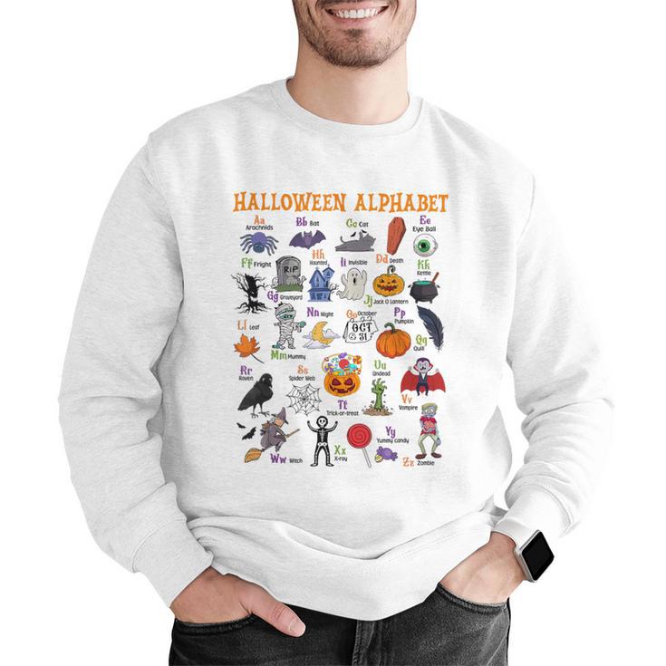Halloween Alphabet ABCs Learning Kindergarten Teacher Men Graphic Sweatshirt, funny gift Halloween Alphabet ABCs Learning Kindergarten Teacher Men Graphic Sweatshirt, funny gift