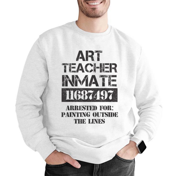 Halloween Art Teacher Prisoner Costume Men Graphic Sweatshirt, funny gift