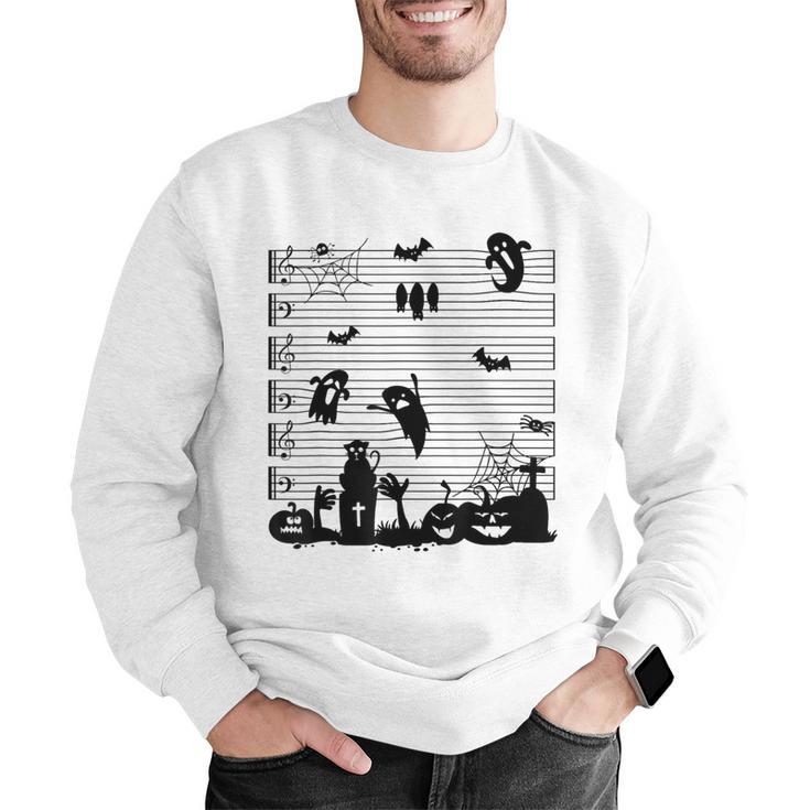 Halloween Music Note Clefs Spooky Ghost For Music Teacher Men Graphic Sweatshirt, funny gift Halloween Music Note Clefs Spooky Ghost For Music Teacher Men Graphic Sweatshirt, funny gift
