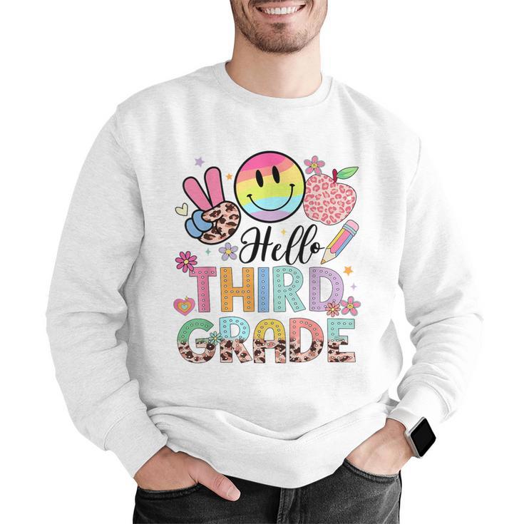 Hello 3rd Grade Boy Girl Teacher Back To School 3rd Grade Men Graphic Sweatshirt, funny gift