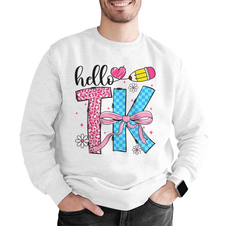 Hello TK Transitional Kindergarten Back To School Teacher Men Graphic Sweatshirt, funny gift Hello TK Transitional Kindergarten Back To School Teacher Men Graphic Sweatshirt, funny gift