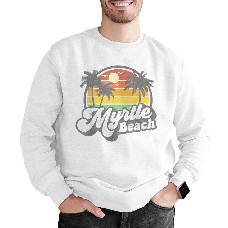Myrtle Beach South Carolina Retro 70s Vintage Vacation Men Graphic Sweatshirt, funny gift
