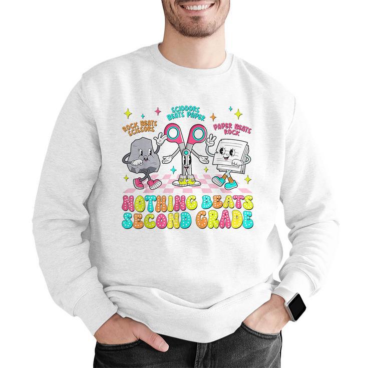 Nothing Beats 2nd Second Grade Back To School Teacher Kids Men Graphic Sweatshirt, 2nd Grade Teacher Sweatshirts, funny gift