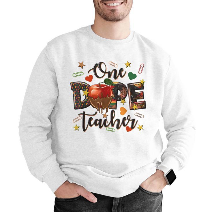 One Dope Teacher Men Graphic Sweatshirt, funny gift One Dope Teacher Men Graphic Sweatshirt, funny gift