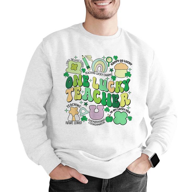 One Lucky Teacher St Patrick's Day Irish Teacher Lucky Era Men Graphic Sweatshirt, funny gift One Lucky Teacher St Patrick's Day Irish Teacher Lucky Era Men Graphic Sweatshirt, funny gift