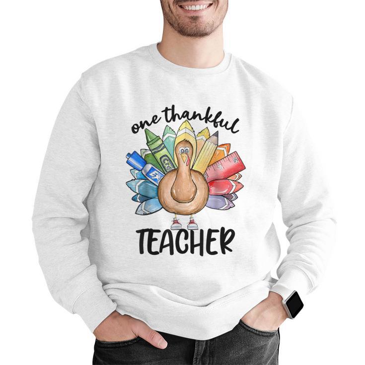 One Thankful Teacher Turkey Pencil Thanksgiving Teachers Men Graphic Sweatshirt, funny gift One Thankful Teacher Turkey Pencil Thanksgiving Teachers Men Graphic Sweatshirt, funny gift