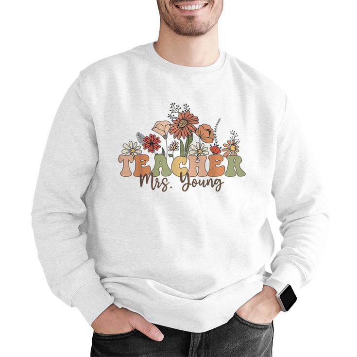Personalized Name Teacher Mrs Young Back To School Custom Men Graphic Sweatshirt, funny gift Personalized Name Teacher Mrs Young Back To School Custom Men Graphic Sweatshirt, funny gift