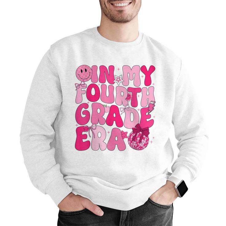 Pink Fourth Grade Era 4th Back To School Grade Teacher Men Graphic Sweatshirt, 4th Grade Teacher Sweatshirts, funny gift