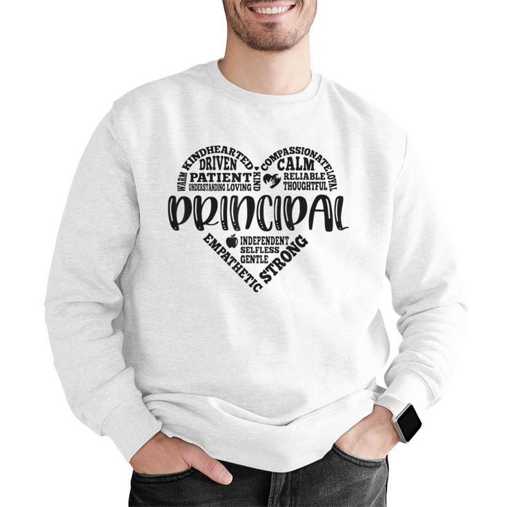 Principal Heart Life School Principal Teacher Appreciation Men Graphic Sweatshirt, funny gift