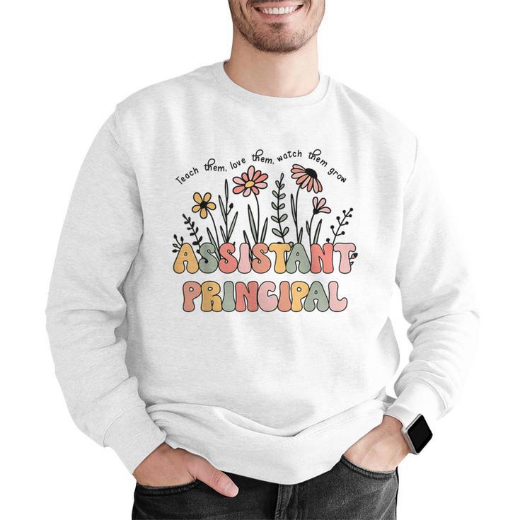 Retro Floral Assistant Principal Shirt For Teachers Day Men Graphic Sweatshirt, funny gift