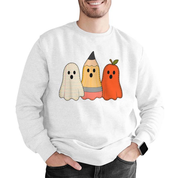 Retro Pencil Ghost Boo Spooky Teacher Halloween Costume Men Graphic Sweatshirt, funny gift Retro Pencil Ghost Boo Spooky Teacher Halloween Costume Men Graphic Sweatshirt, funny gift