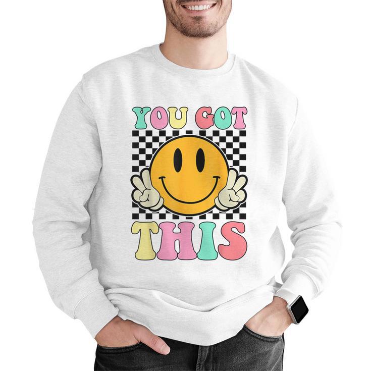 You Got This Retro Smile Motivational Testing Day Teacher Men Graphic Sweatshirt, funny gift