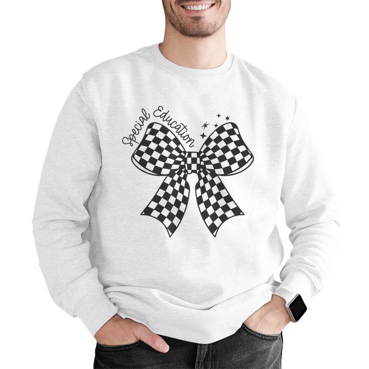 Retro Special Education Squad Coquette Bow SPED Teacher Men Graphic Sweatshirt, funny gift Retro Special Education Squad Coquette Bow SPED Teacher Men Graphic Sweatshirt, funny gift