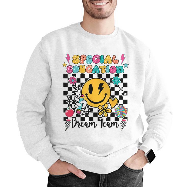 Retro Special Education Squad Groovy Dream Team Teacher Men Graphic Sweatshirt, Groovy Teacher Sweatshirts, funny gift