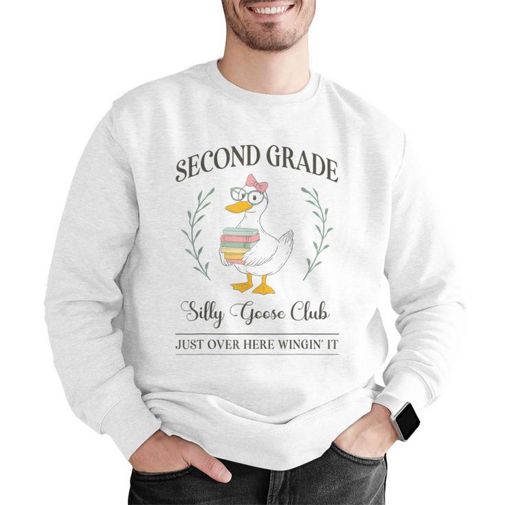 Second Grade Silly Goose Club For Teacher Or Student Men Graphic Sweatshirt, funny gift Second Grade Silly Goose Club For Teacher Or Student Men Graphic Sweatshirt, funny gift