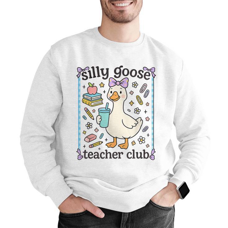Silly Goose Teacher Club Silly Goose For Teacher Men Graphic Sweatshirt, funny gift