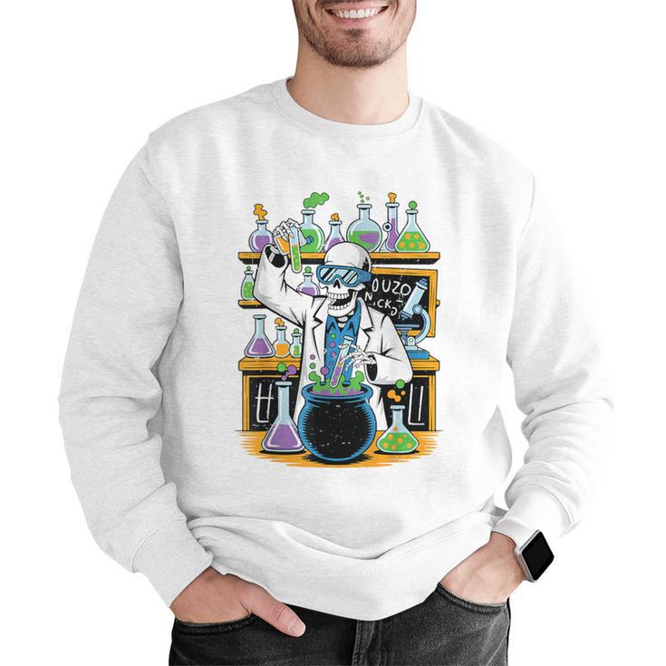 Skeleton Mad Scientist Halloween Costume Science Teacher Men Graphic Sweatshirt, Science Teacher Sweatshirts, funny gift Skeleton Mad Scientist Halloween Costume Science Teacher Men Graphic Sweatshirt, Science Teacher Sweatshirts, funny gift