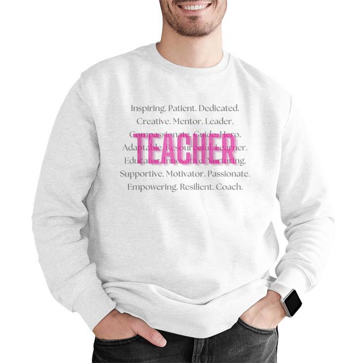 TEACH Inspirational Teacher Comfortable & Stylish T-Shirt Men Graphic Sweatshirt, funny gift