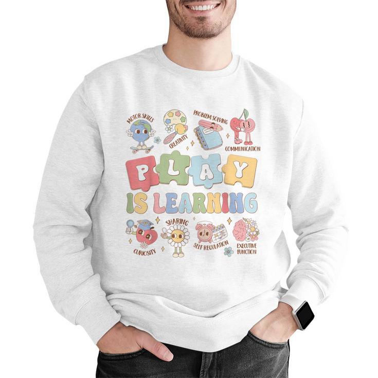 Teacher Groovy Play Is Learning Back To School Men Graphic Sweatshirt, Groovy Teacher Sweatshirts, funny gift Teacher Groovy Play Is Learning Back To School Men Graphic Sweatshirt, Groovy Teacher Sweatshirts, funny gift