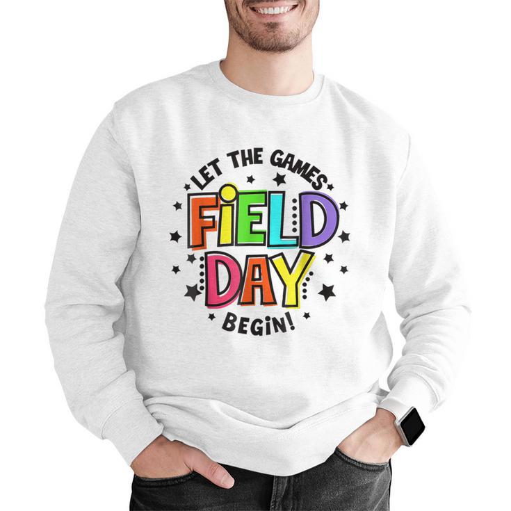 Teacher Student Field Day Let The Games Begin Field Day Men Graphic Sweatshirt, funny gift Teacher Student Field Day Let The Games Begin Field Day Men Graphic Sweatshirt, funny gift