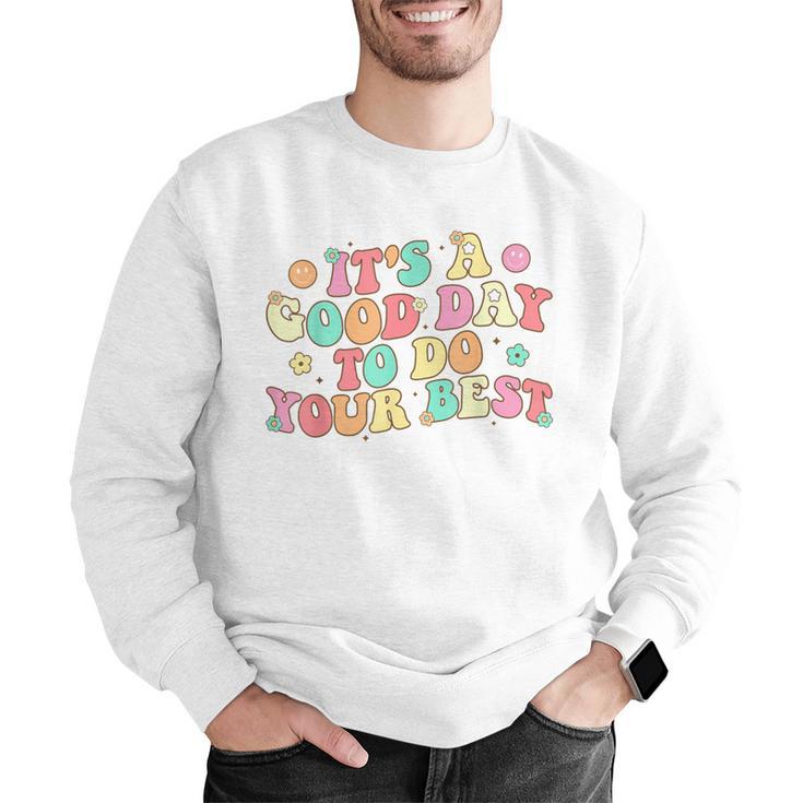 Teacher Testing Shirt It's A Good Day To Do Best Groovy Men Graphic Sweatshirt, Groovy Teacher Sweatshirts, funny gift