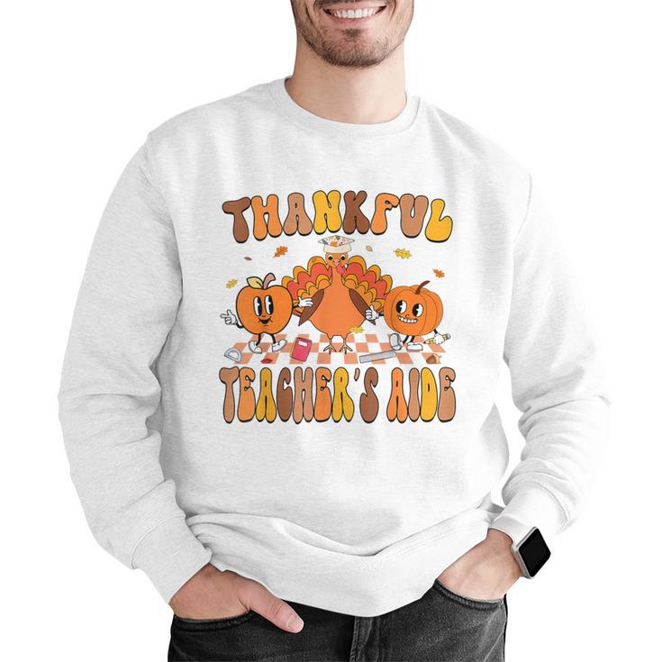 Thankful Teacher's Aide Thanksgiving Autumn Fall Women Men Men Graphic Sweatshirt, funny gift