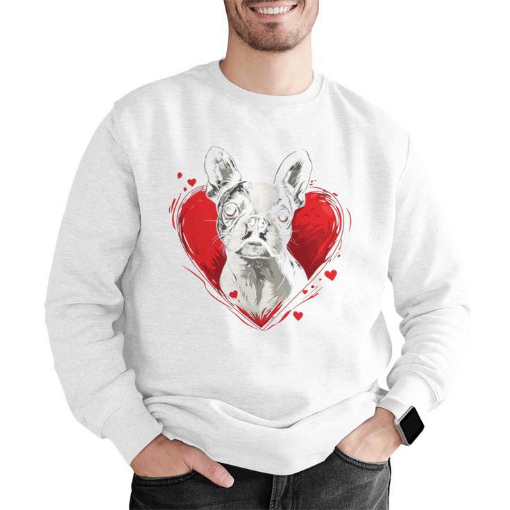 Valentine's Day Boston Terrier Dog Men Graphic Sweatshirt, funny gift