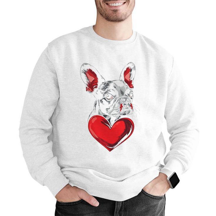 Valentine's Day Boston Terrier Dog Vector Men Graphic Sweatshirt, funny gift